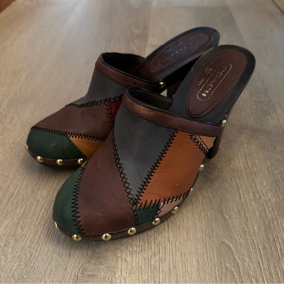 Coach patchwork clogs multicolor good condition - Picture 2 of 5